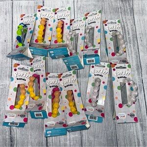 Lot of 12 Chuckle & Roar Pop It Bands Bracelets Assorted New